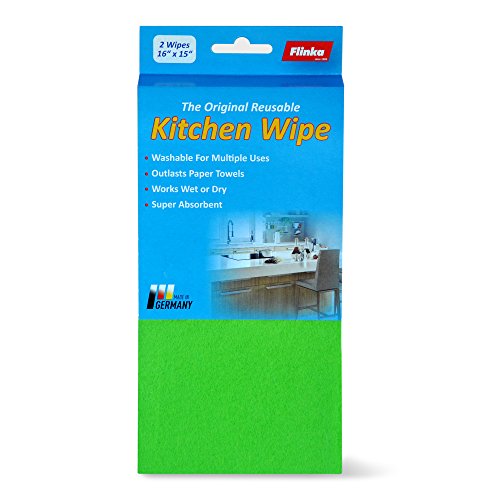 Flinka Reutilable Kitchen Wipe 16 x 15 feita na Alemanha, 2 pacote