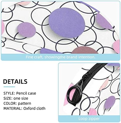 Sacos de cosméticos para mulheres, bolsas Bolsas Bolsa de maquiagem de maquiagem Meninas de maquiagem, Moda de Círculo de Dot Polka Rosa Purple