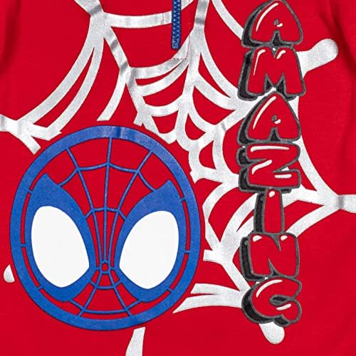 Marvel Spidey e seus amigos incríveis Miles Spider Miles Morales Spider-Man Fleece Half Zip Hoodie Toddler para Little Kid