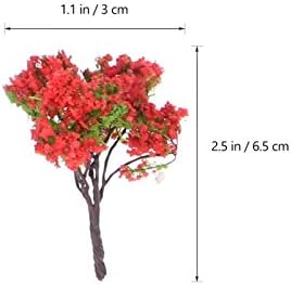 Plantas artificiais Hemoton Recipientes de vidro 10pcs Modelos mistas miniaturas Modelos de diorama Modelo de trens Trees de arquitetura