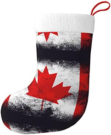Elbull personalizado meias de natal bandeira canadense meias de Natal para férias em família decorações de festas de natal
