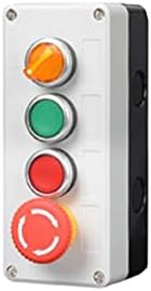 Caixa de controle XJIM com botão de luz 24V/220V com botão de parada de emergência Redefinir caixa industrial à prova