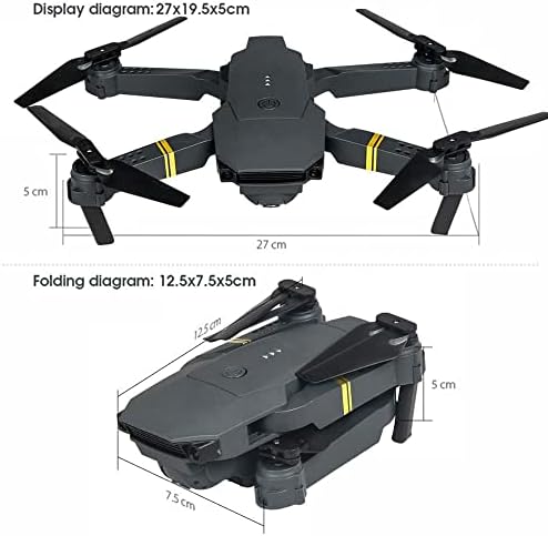 Ujikhsd drones com câmera para adultos dobráveis ​​rc quadcopter drone com 4k hd camera mini drone para crianças presentes, wifi fpv video, altitude hold, uma chave de decolagem/pouso, flip 3d