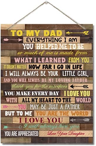 Para o meu pai, sinal de decoração, tudo que eu sou você me ajudou a ser, pendurado na placa de parede impressa placas de madeira,