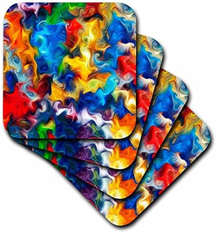 3drose cst_41942_2 coloridos redemoinhos abstratos de montanhas -russas moles, conjunto de 8