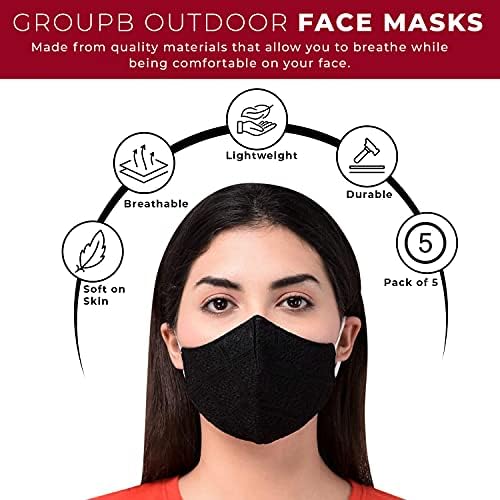Máscaras de face de pano de grupobb - cobertura de rosto reutilizável e lavável feita de tecido respirável com loop de orelha