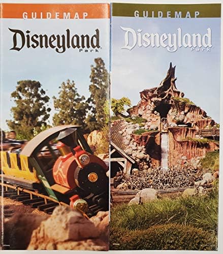 Disneyland Park Conjunto de 8 guias turísticos de mapa, com Sparkling com Joy Darth Vader Big Thunder Electric Parade Fantasmic