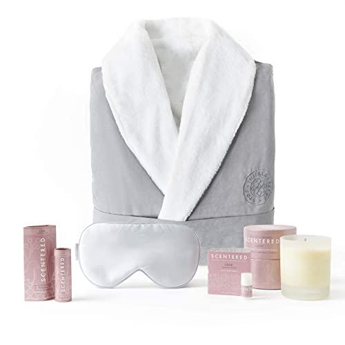 Conjunto de presentes de roupão de túnica de spa de autoconfiança perfumada e um bálsamo de aromaterapia com aromaterapia