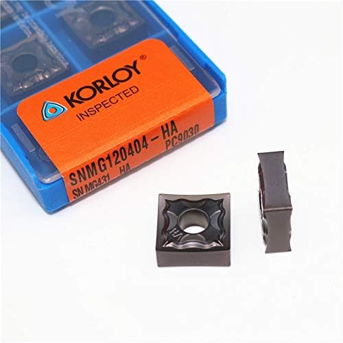 FINCOS SNMG120404 08 HA PC9030 10PCS Inserir ferramenta de torneamento de torneamento preto de aço inoxidável CNC Ferramenta de torneamento cilíndrico de metal -: SNMG120404 -HA PC9030)