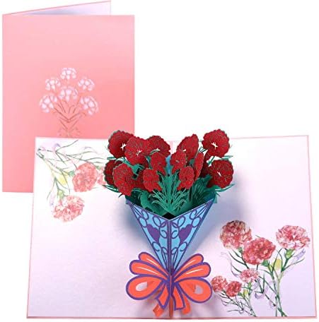 Paper Spiritz Flower 3D Pop -up Cartão Card Card Decoração de Arte para Casal Esposa marido filha Mã