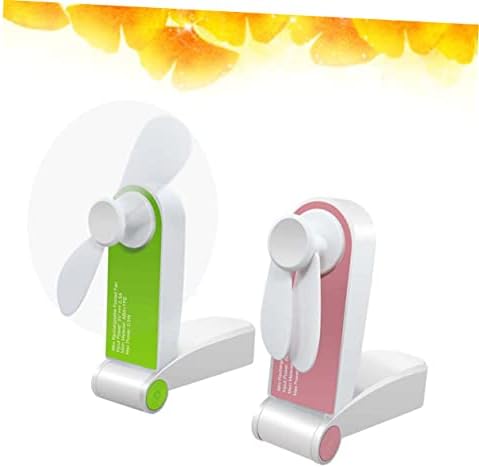 Solustre Fan Portable Fan Portable 2pcs Office dobrável Home USB Handle Green Travel Ourdoor Viagem Fan dobrável Charagem