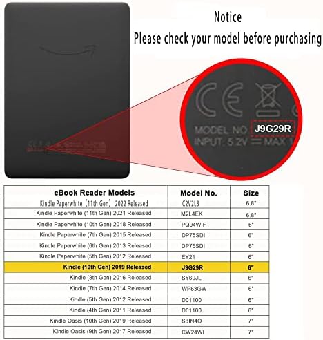 Caso de capa protetora do e-book para Kindle 2014 Ereader Slim Protective Cover Smart Case, para o modelo WP63GW Sleep/Wake Função, Black simples