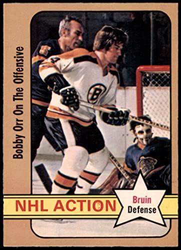 1972 O-Pee-Chee 58 em ação Bobby Orr Bruins NM Bruins