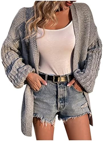 Conforto cardigãs de manga longa de colarinho sólido para femininos super macios Cardigans Cardigans Autumn Elegant College