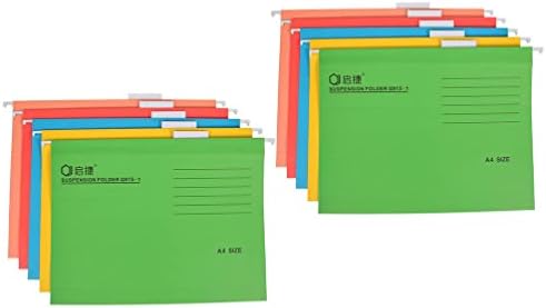 Tofficu 10pcs Poltas de arquivo pendurado com tabelas de guia Gabinete A4 Arquivos de suspensão Os organizadores da escola Escola