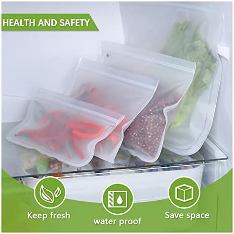 Bolsa de armazenamento de alimentos de silicone Bolsas de congelador reutilizáveis ​​Stand Up Zip Shut Bag Recipientes