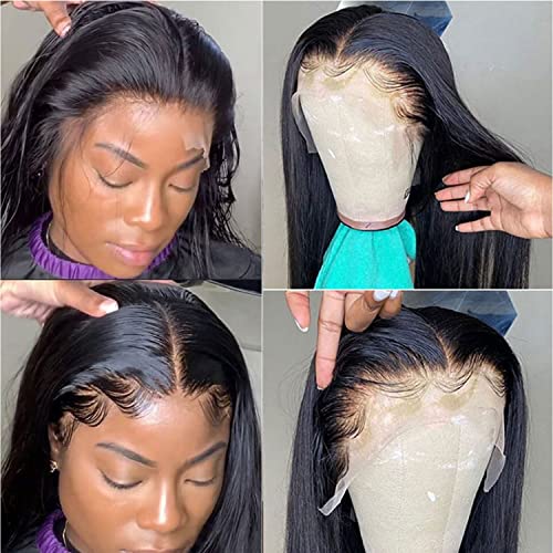 Lrsical HD Lace Front Wigs Human Human Human 13x6 Perucas de cabelo humanas retas para mulheres negras pré -arrancadas com cabelos
