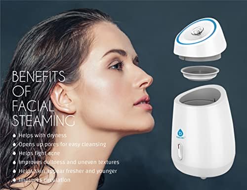 Vaporizador facial perseônico, vaporizador facial para limpeza profunda, apertar a pele, hidratação diária para absorção sérica máxima, nutrir completamente a pele