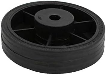 X-Dree 115mm Diâmetro Peças de reposição plástica rodas rodas preto para o compressor de ar (piezas de repusto de plástico de 115