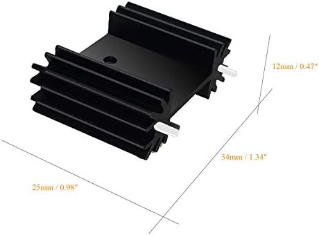 TO220 Registro de calor do calor, kits de montagem de dissipador de calor TO-220 ， para resfriamento MOSFET SCR Power Regulador
