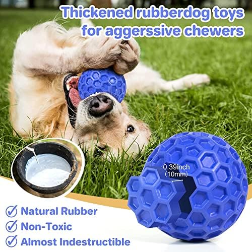Bolas de cachorro grachos indestrutíveis para mastigadores agressivos, brinquedos interativos para cães para mastigadores