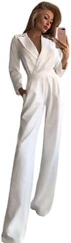 Xinghaikuajing O novo macacão de mangas longas de mangas compridas femininas é uma calça de cor sólida XL Winered
