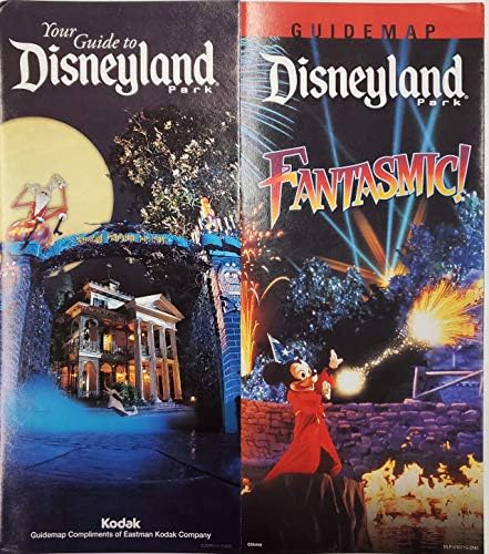 Disneyland Park Conjunto de 8 guias turísticos de mapa com a mansão assombrada do Mickey Halloween Fantasmic PMA37