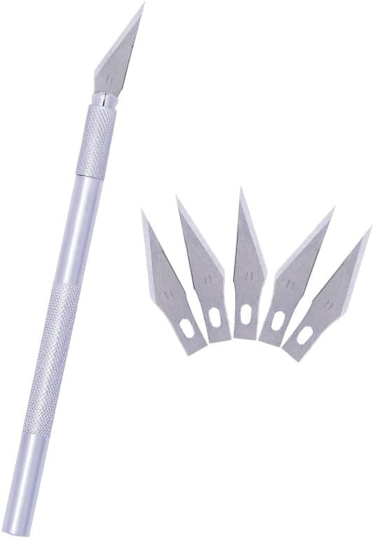 Kaobuy 1set Metal Metal Hold Scalpel Blade Knife Paper Cutter Craft Graving Cutting Supplies