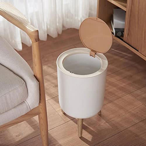 Lixo de lixo razoavelmente lixo com a prensa tampa superior nórdica moderna cesta de lixo plástico lixo para o quarto de banheiro da cozinha sala de estar escritório externo ao ar livre