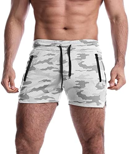 Everworth Men's 3 Segure de exercícios de ginástica rápida academia curta shorts curtos shorts leves para homens com bolsos de revestimento