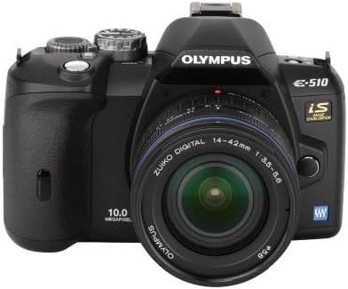 Olympus Evolt E510 10MP Digital SLR Câmera com estabilização de imagem de mudança de CCD e 14-42mm f/3.5-5.6 e 40-150mm