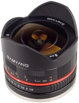 Samyang 8mm F2.8 UMC Fisheye II Lente para câmeras de sistema compacto de montagem em EF-M EF-M