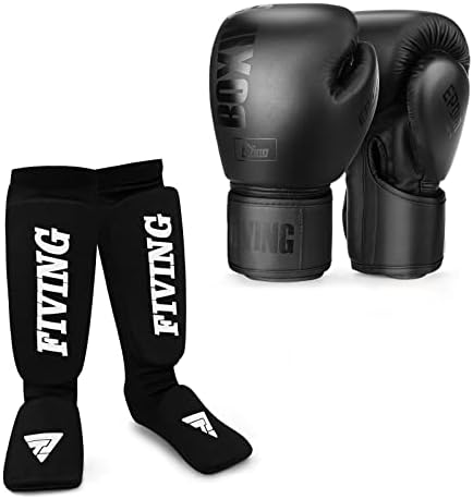 Fiving Boxing Luves + Fiving Cotton MMA Shin Guards