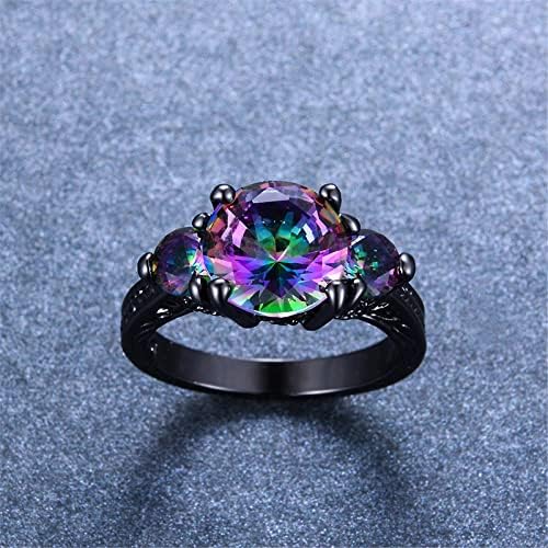 2023 Novo engajamento Rodada de zircões de zircões femininos anéis de casamento anéis de jóias para mulher anel de damas de diamante