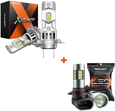 Lâmpada LED de Sealight H7 com lâmpadas de neblina de LED H10, 500% Super Blipolo 6500k Fresh White, 1: 1 Mini, sem adaptador necessário, reposição de halogênio de feixe alto, plugue e play
