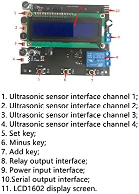 Taidacent 12V 24V Relé saída 4 In1 Sensor de estacionamento ultrassônico Sensor de distância do alcance da faixa de proximidade