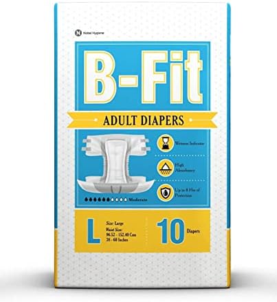 Fregers adultas da economia B-Fit | Fralda protetora de incontinência | Absorção máxima | 1 pacote contém 10 unidades