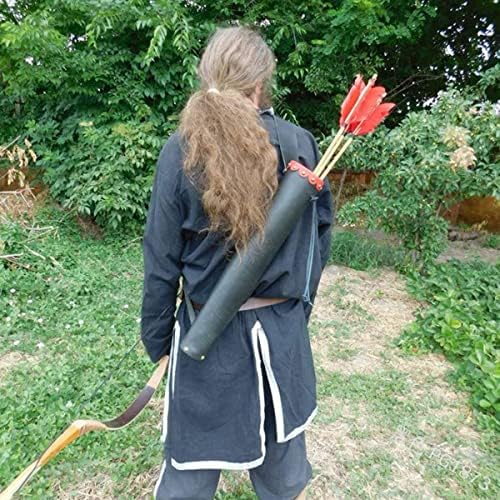 Goghthyger Medieval Made de volta à mão traslada Tradicional Striker Striker Pu Leather Arrow Surfol para caçar cosplay