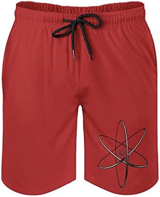 Física Science Mens Swim Turncos com bolsos de revestimento de malha Ternos de banho Shorts de praia