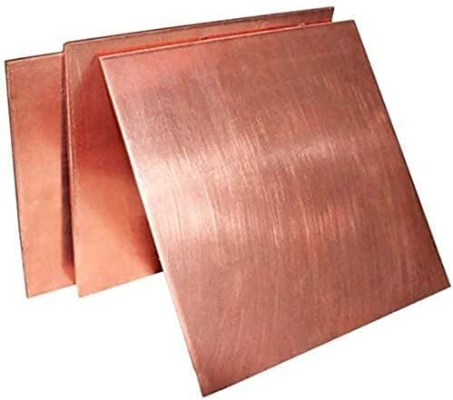 Placa de latão accdUer Pure folha de cobre de folha de cobre Metal 0. 08 x 4 x 6 polegadas para artesanato Reparos elétricos Placa de latão de latão diy