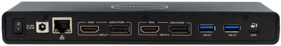 Visiontek VT4510 Display dual 4K USB 3.0 e USB-C Station com entrega de energia 100W