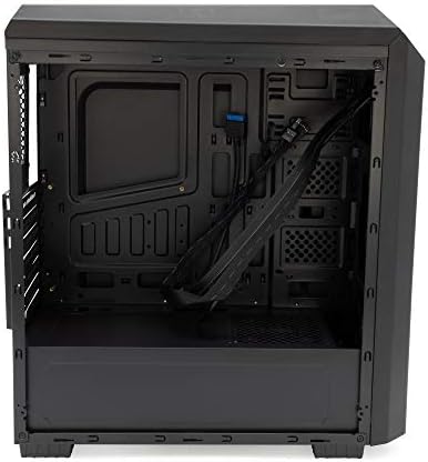 Caixa de PC para PC para jogos Yeyian Blade 2101, ATX da Torre Média de Acrílico/Micro ATX, 1 RGB LED fãs, chassi SPCC, fluxo de ar de malha de metal, 3 portas USB/Audio, 16,33 x7.08 x18.85 , certificação ROHS CE, Black, Black, Black