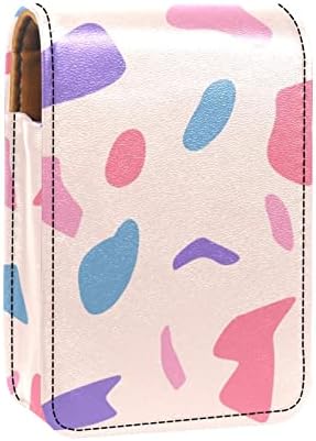Caixa de batom de Oryuekan, bolsa de maquiagem portátil fofa bolsa cosmética, organizador de maquiagem do lipstick, cartoon rosa camuflagem resumo