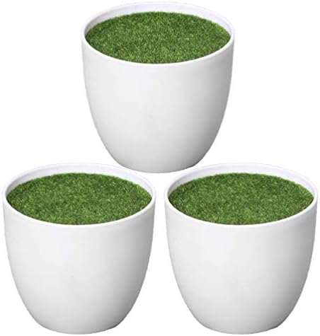 Plantadores de plástico de vaso de cerâmica branca de cabilock White em vasos de flores Artificial Flor Flor Flor Bonsai Pot para todas