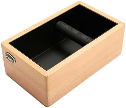 Caixa de batida de café expresso, caixa de batida de café de madeira, caixa de batida removível para grãos de café, lixeira