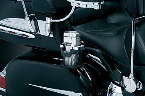 Kuryakyn 1481 Acessório de motocicletas: bebida/copo de passageiros com cesta de malha para 2001-2017 Honda Gold Wing Gl1800 e F6B Motorcycles, Chrome, Silver