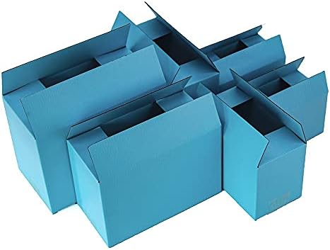 Shukele LPHZ914 5pcs/10pcs Caixa de embalagem azul 3 camada de papel de papel de papel de papelão de papel de presente para presentes