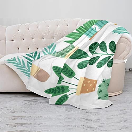 Tbouobt Bedding Fleece Bobet, decorativo para sofá de quarto, Flower Plant Flower Flower Flor da planta tropical