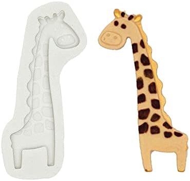 Deer de desenho animado girafa girafa diy 3d molde de silicone fabricando blocos de gelo Candy Fondant Soaps Soaps Soaps Cakes Mousse Jelly Candle Baking Tool Tool Tool