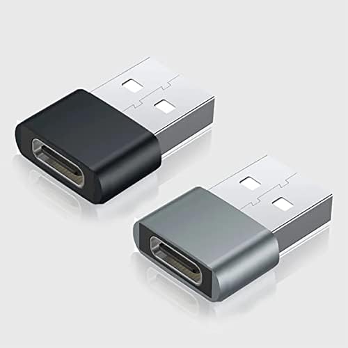 Usb-C fêmea para USB Adaptador rápido compatível com seu Nubia Nubia x6 64 GB para carregador, sincronização, dispositivos OTG como